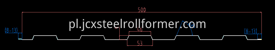 500 roof panel profile